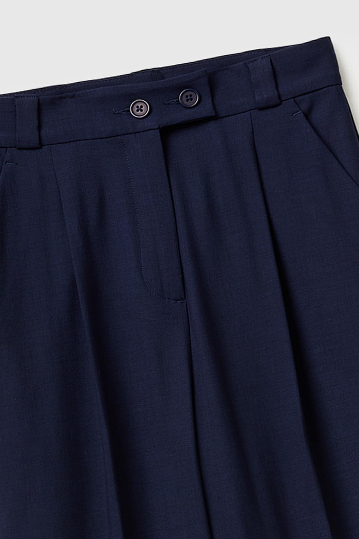 Benetton 4962df0ah Pantalone Carrot Fit Blu Donna