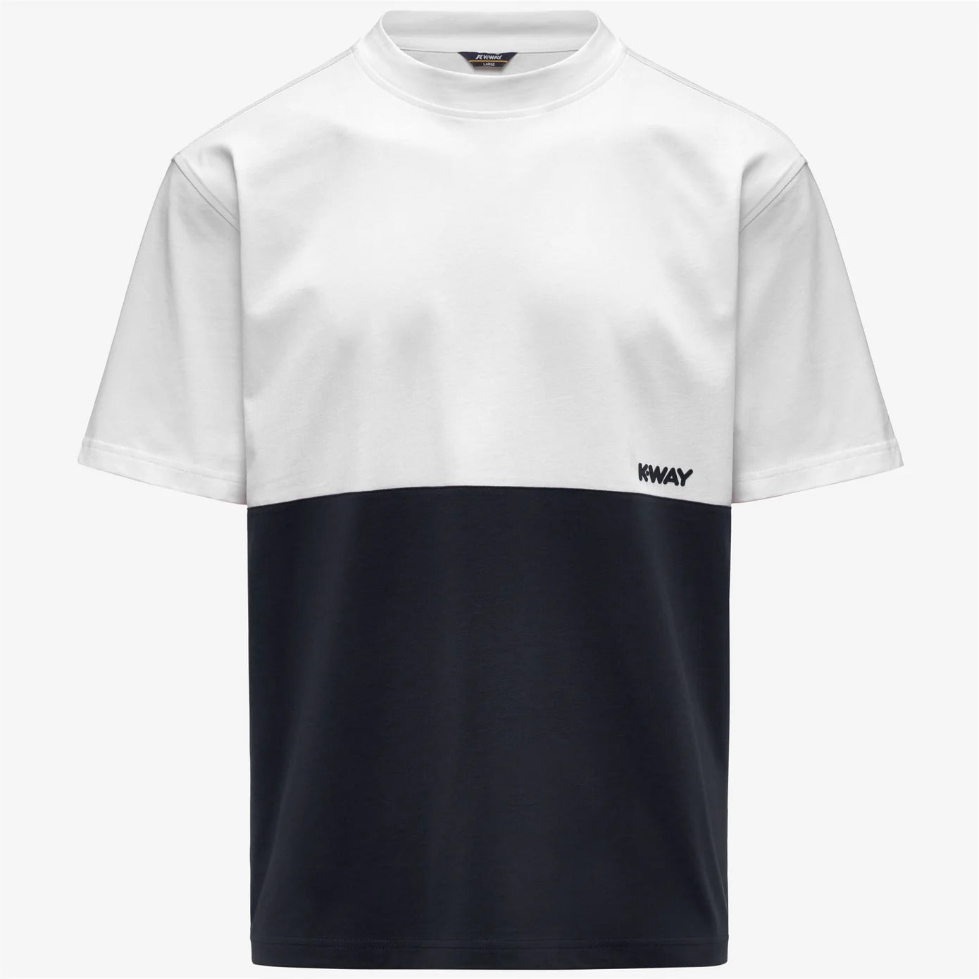 K-Way Solo Jersey K71355W T-Shirt Blue Depth White Cotone