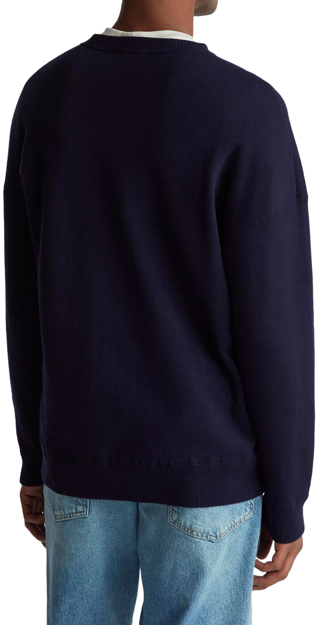 Benetton 1y6sk10a7 Maglione Uomo M girocollo over