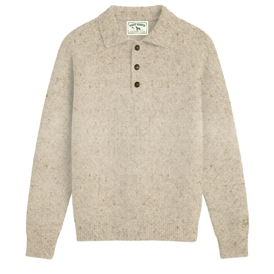 MC2 Saint Barth Alfie Raglan Donegal 00039M Polo Grain