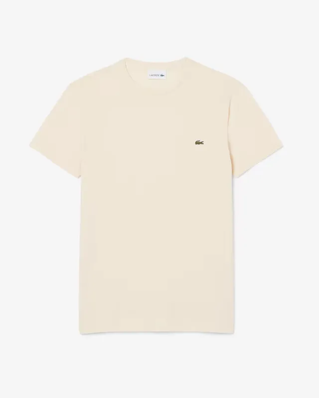 Lacoste TH6709 T-Shirt Uomo Beige Cotone Pima