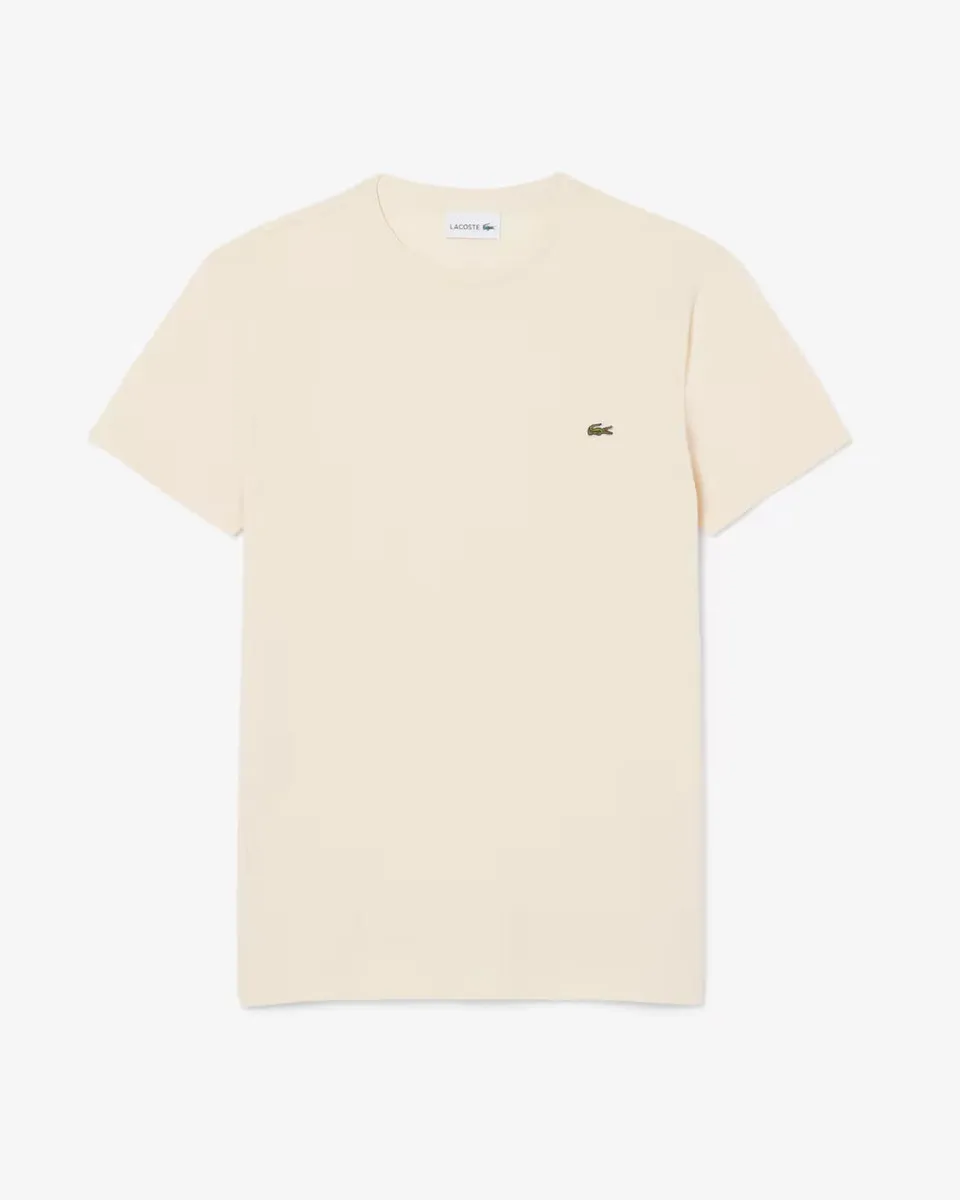 Lacoste TH6709 T-Shirt Uomo Beige Cotone Pima