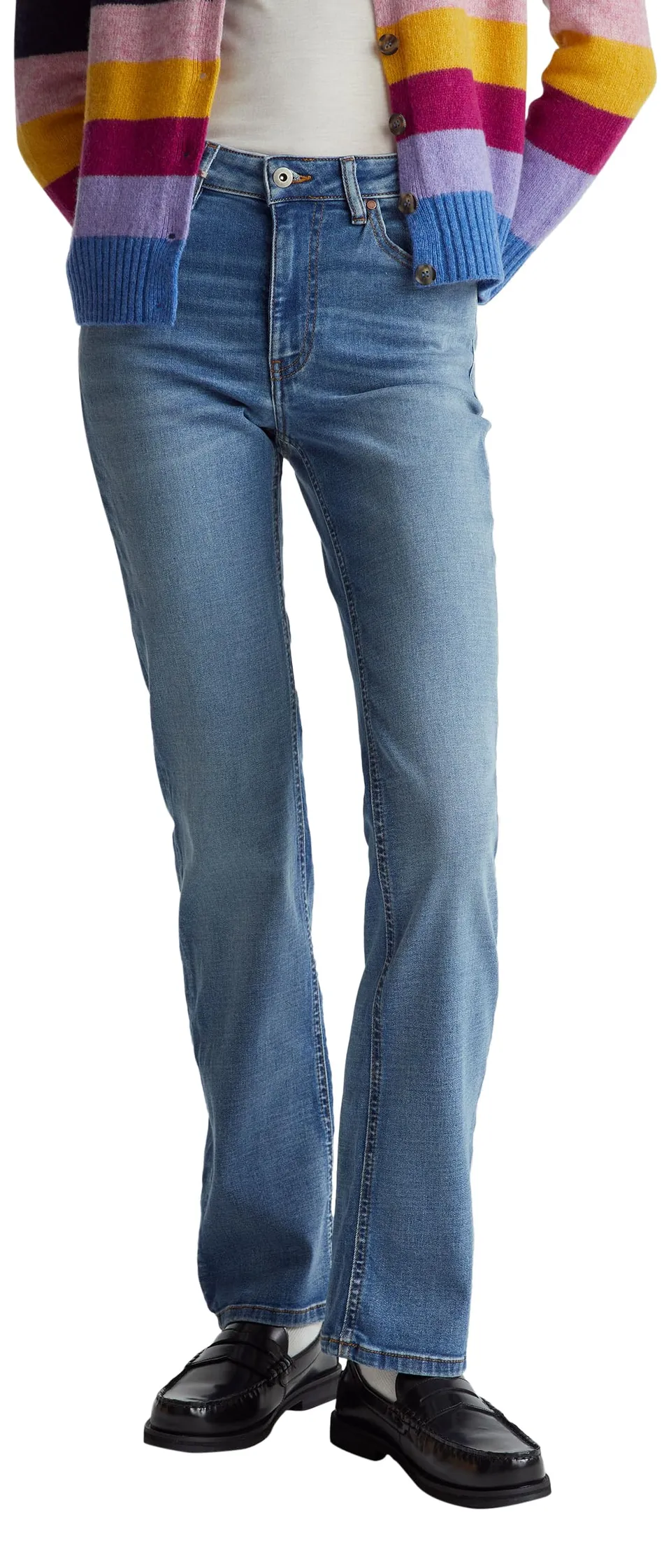 Benetton Jeans Bootleg 5 Tasche Stretch Denim
