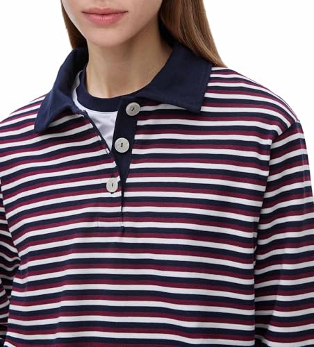 Benetton Polo Donna Riga Tinto Filo Regular