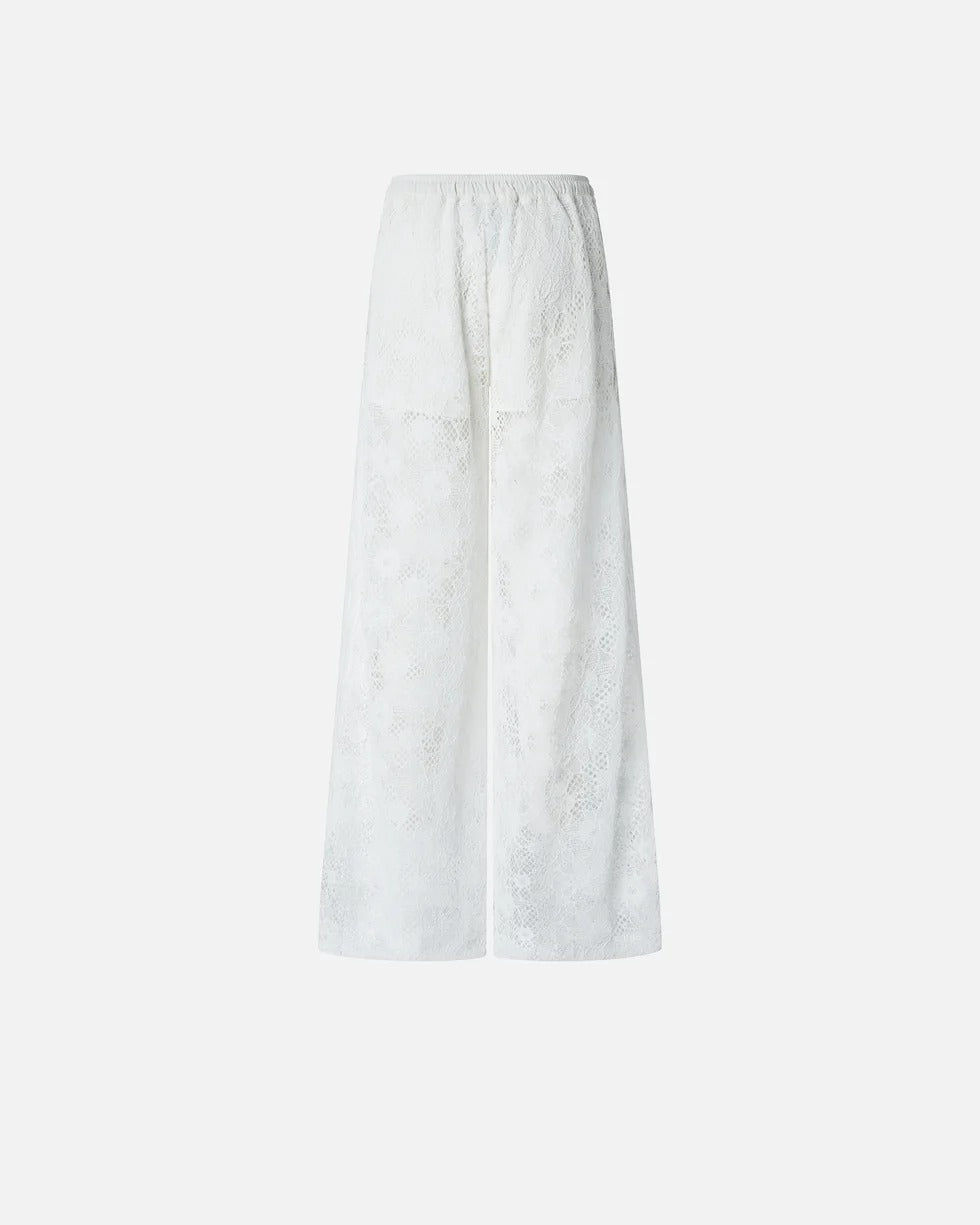 Pinko Laurie 106662 A381 Pantalone Pizzo Bianco Regular