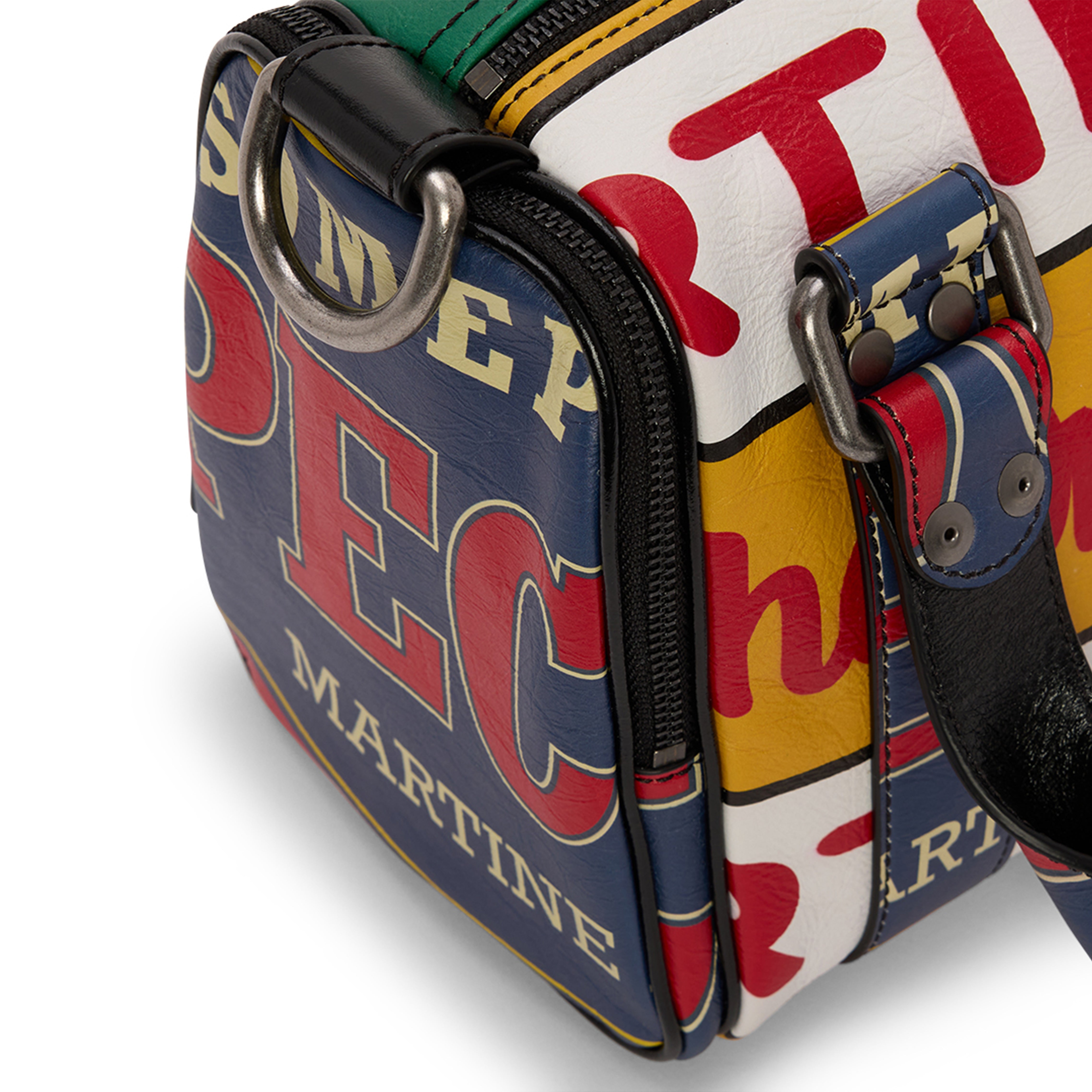 Martine Rose Beer Mat Mini borsa pelle multicolore