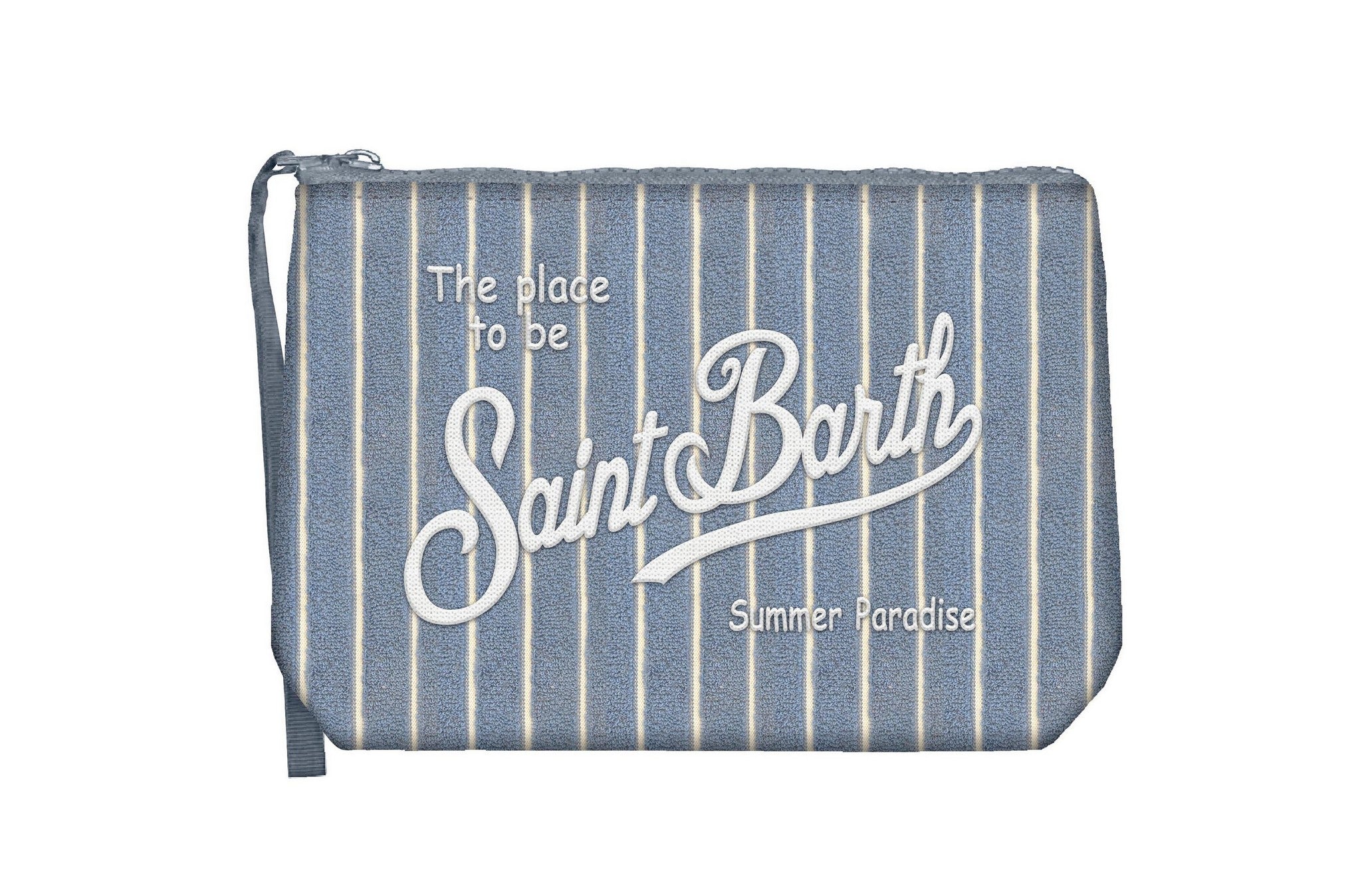 MC2 Saint Barth Aline pochette blu avio tiny stripes