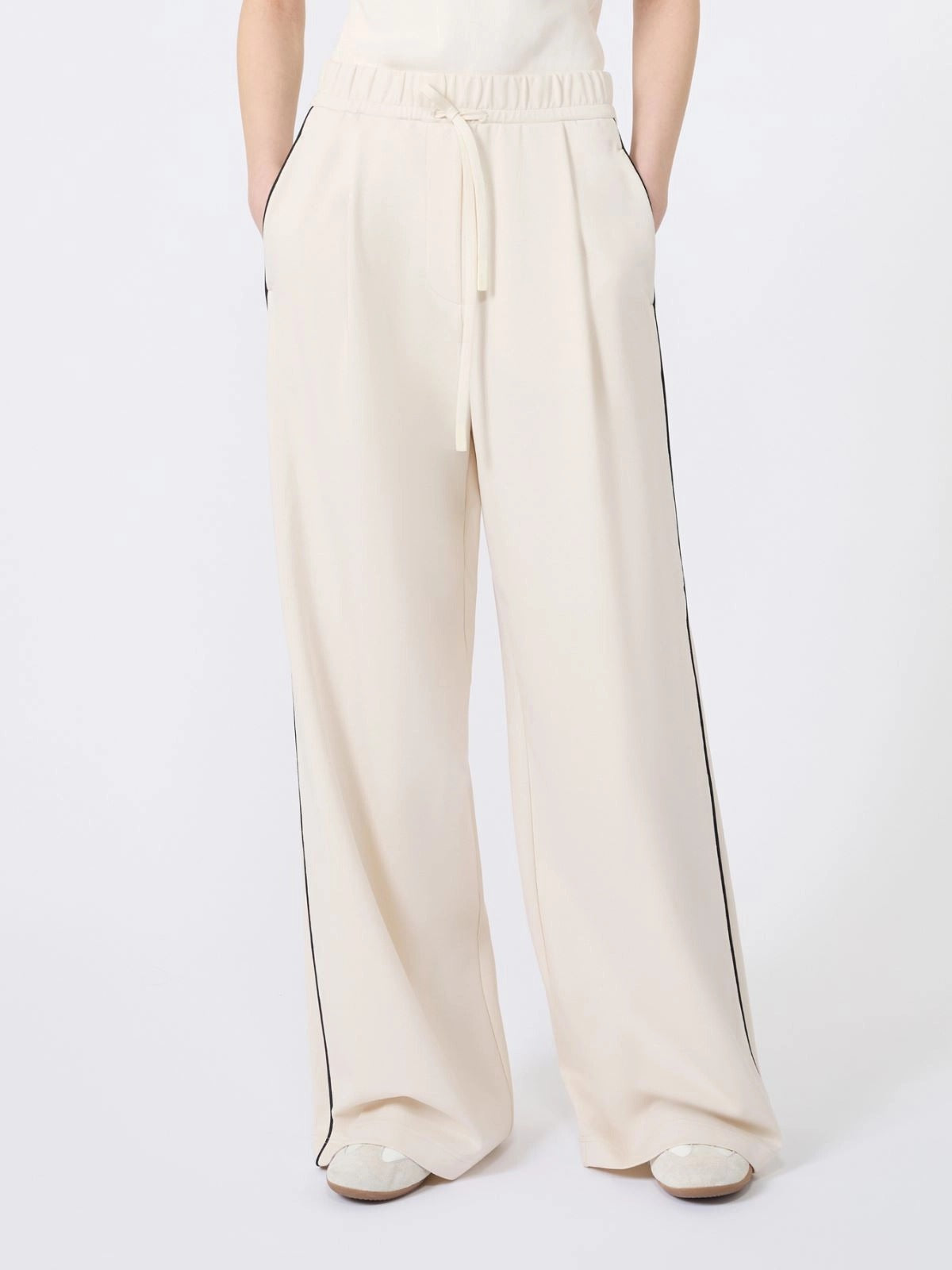Weekend Max Mara Godezia pantalone donna avorio jersey