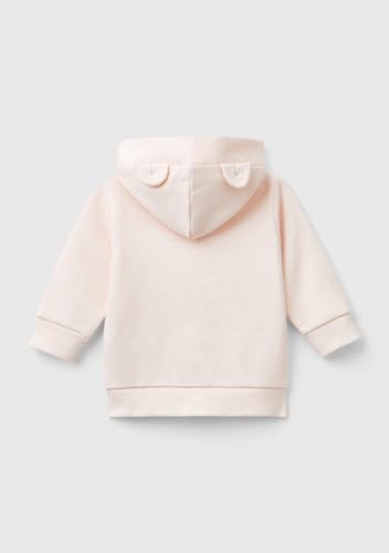 Benetton Felpe 3j70a5017 Cardigan Zip Cappuccio Rosa