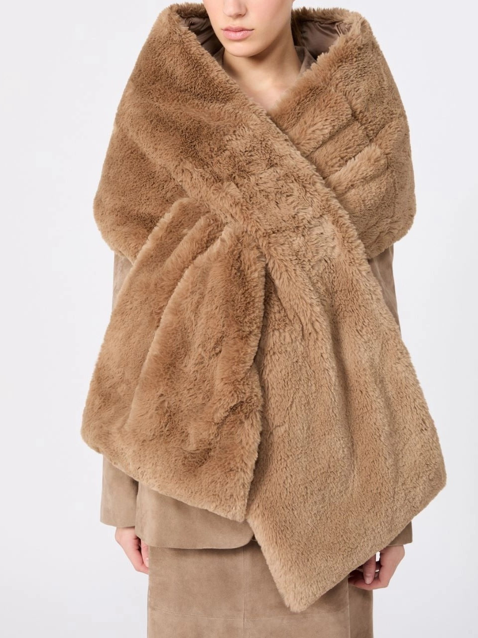 Max Mara The Cube MTCPIACERE stola argilla piuma
