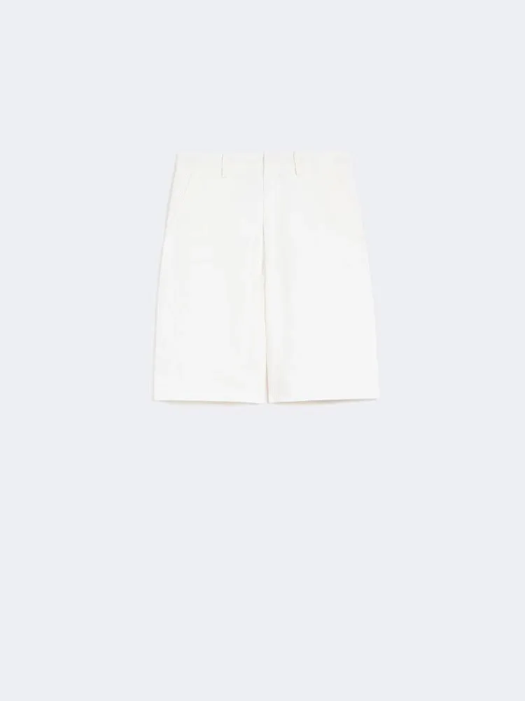 S Max Mara Sole SMMSOLE001 bermuda bianco cotone lino