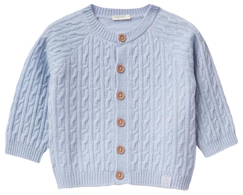 Benetton Cardigan Bimbi Misto Lana Trecce Bianco Taglia 68