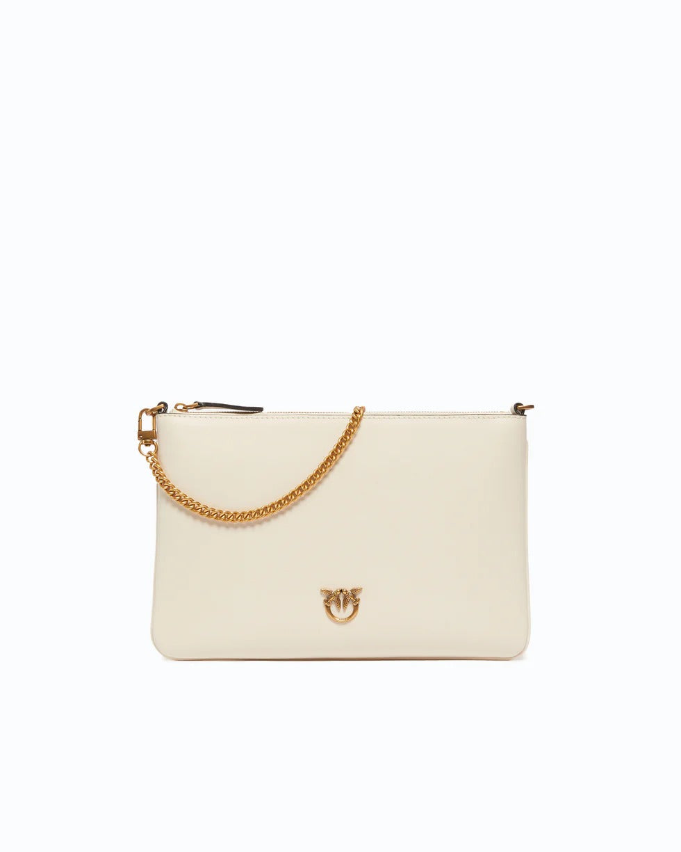 Pinko Flat Classic 100455 A0F1 Borsa Bianco Pelle