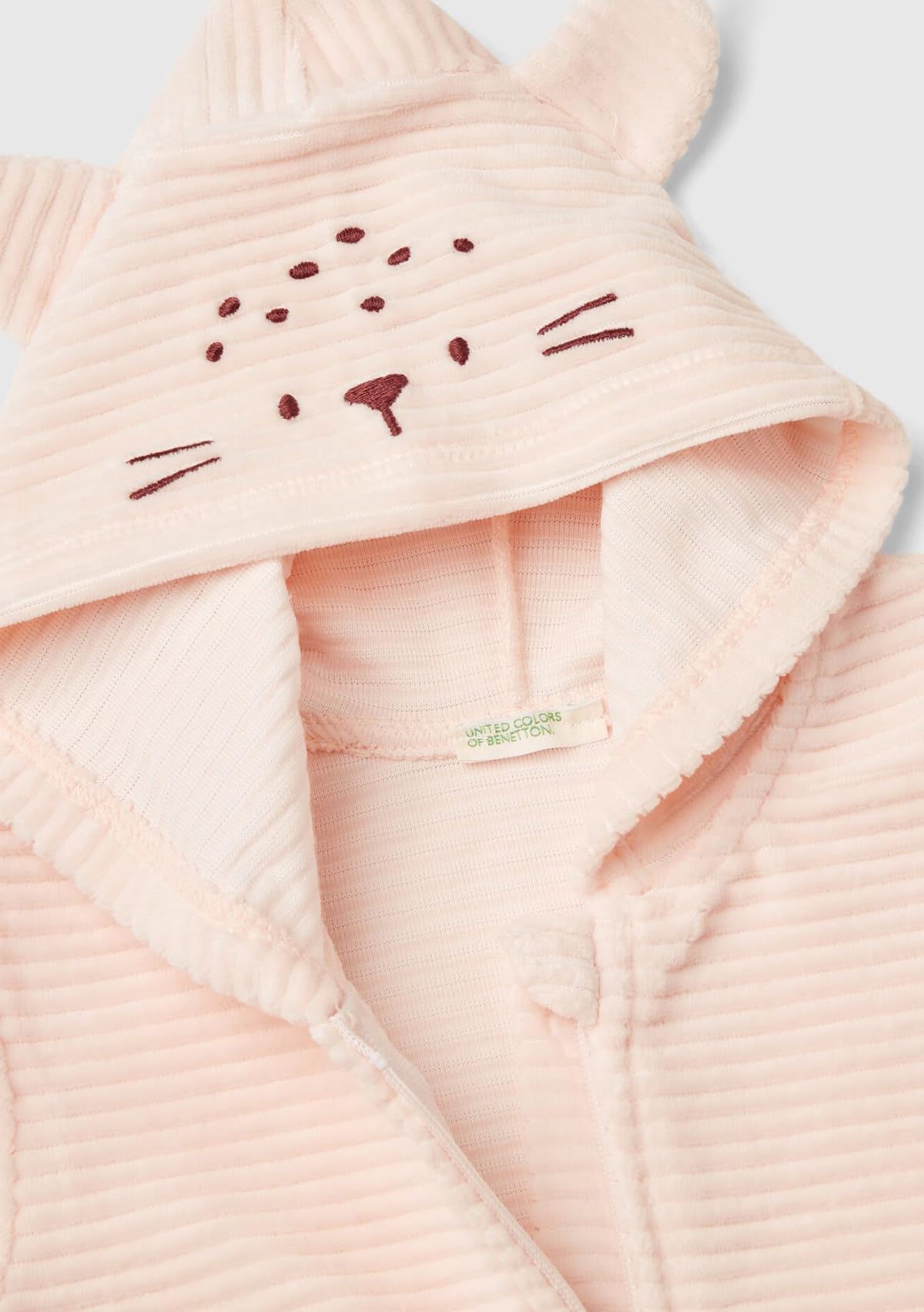 Benetton Cardigan Rosa Felpa Neonato Ciniglia 3 Mesi