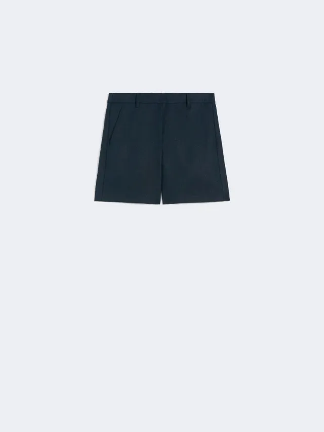S Max Mara SMMPARTY004 shorts donna blu lino