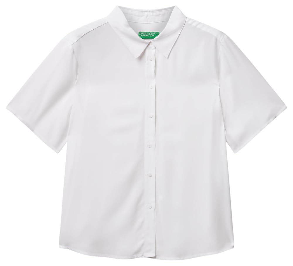 United Colors of Benetton 5WPWDQ0B1 Camicia Donna Bianco XXS