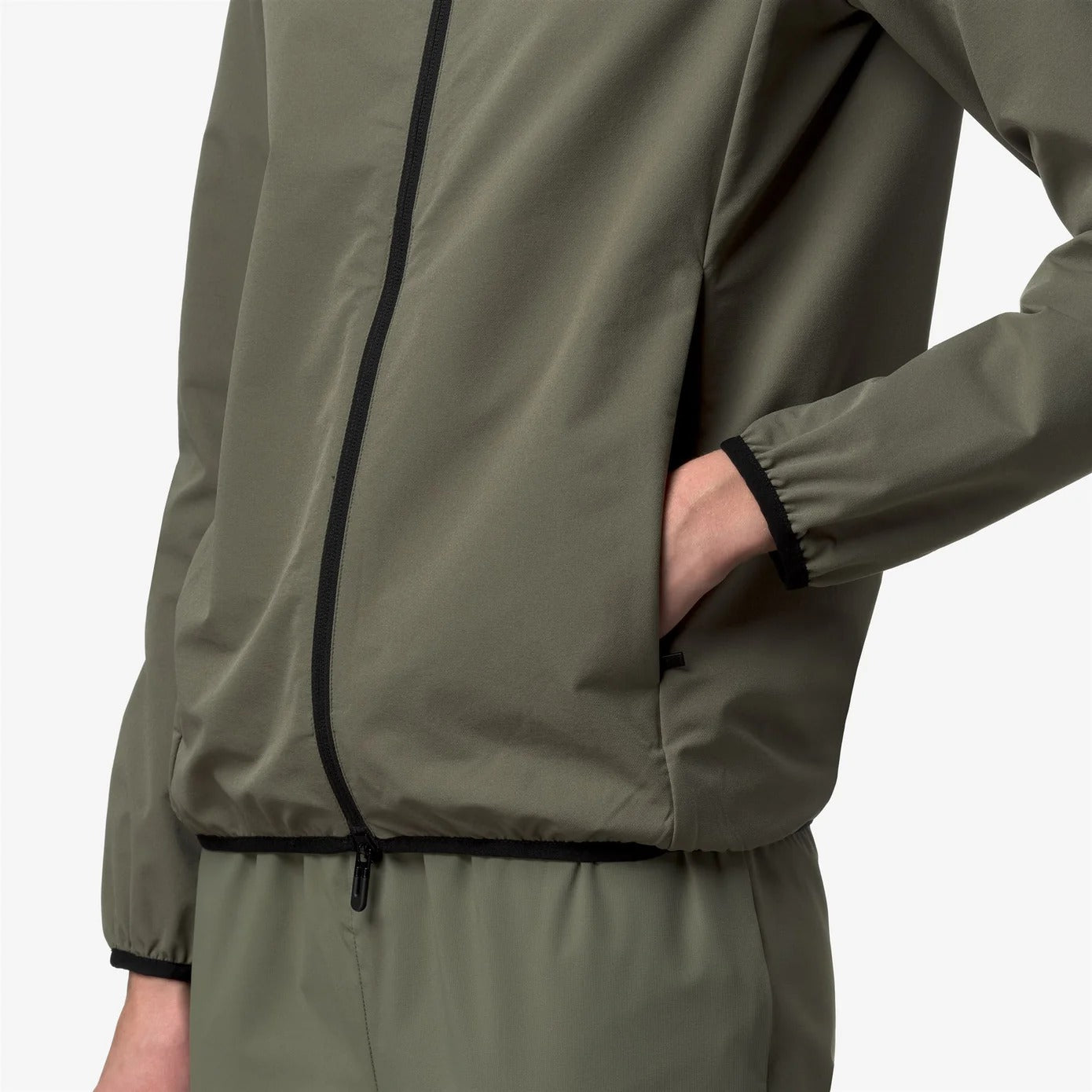 K-Way Journeer Travel K5138FW felpa Green Lichen zip