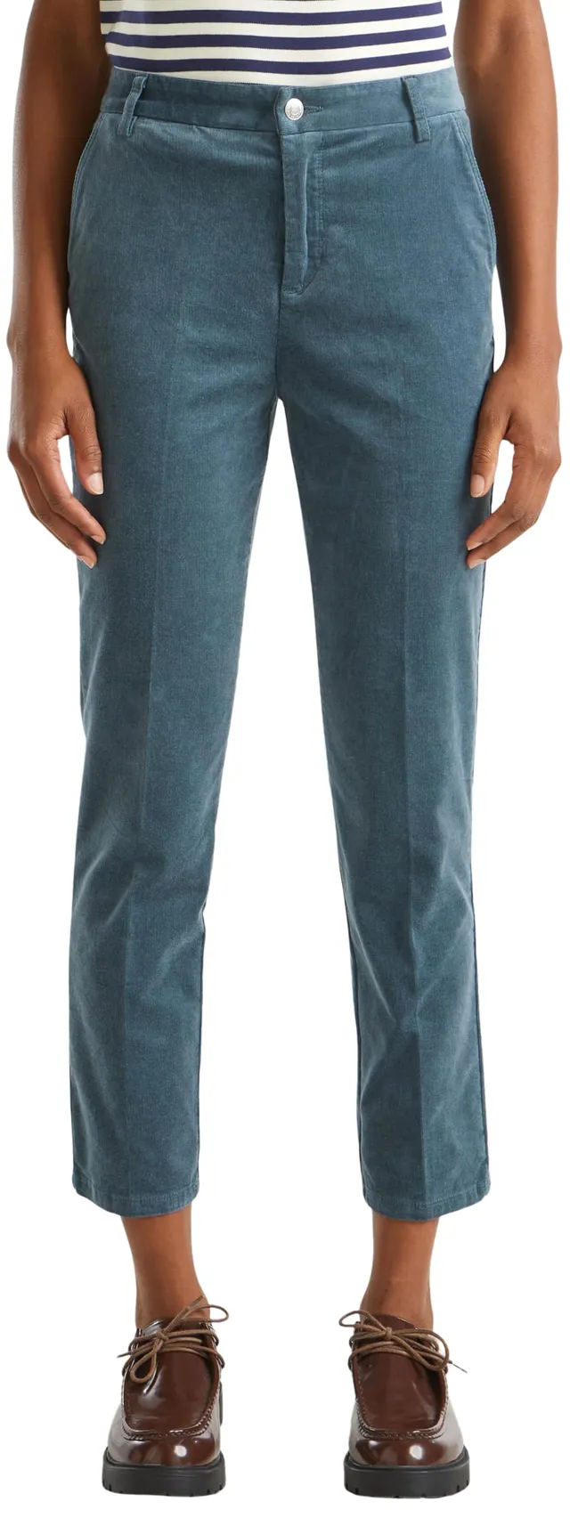 Benetton Pantaloni 2000 Pantalone Donna Tinta Unita Dritto