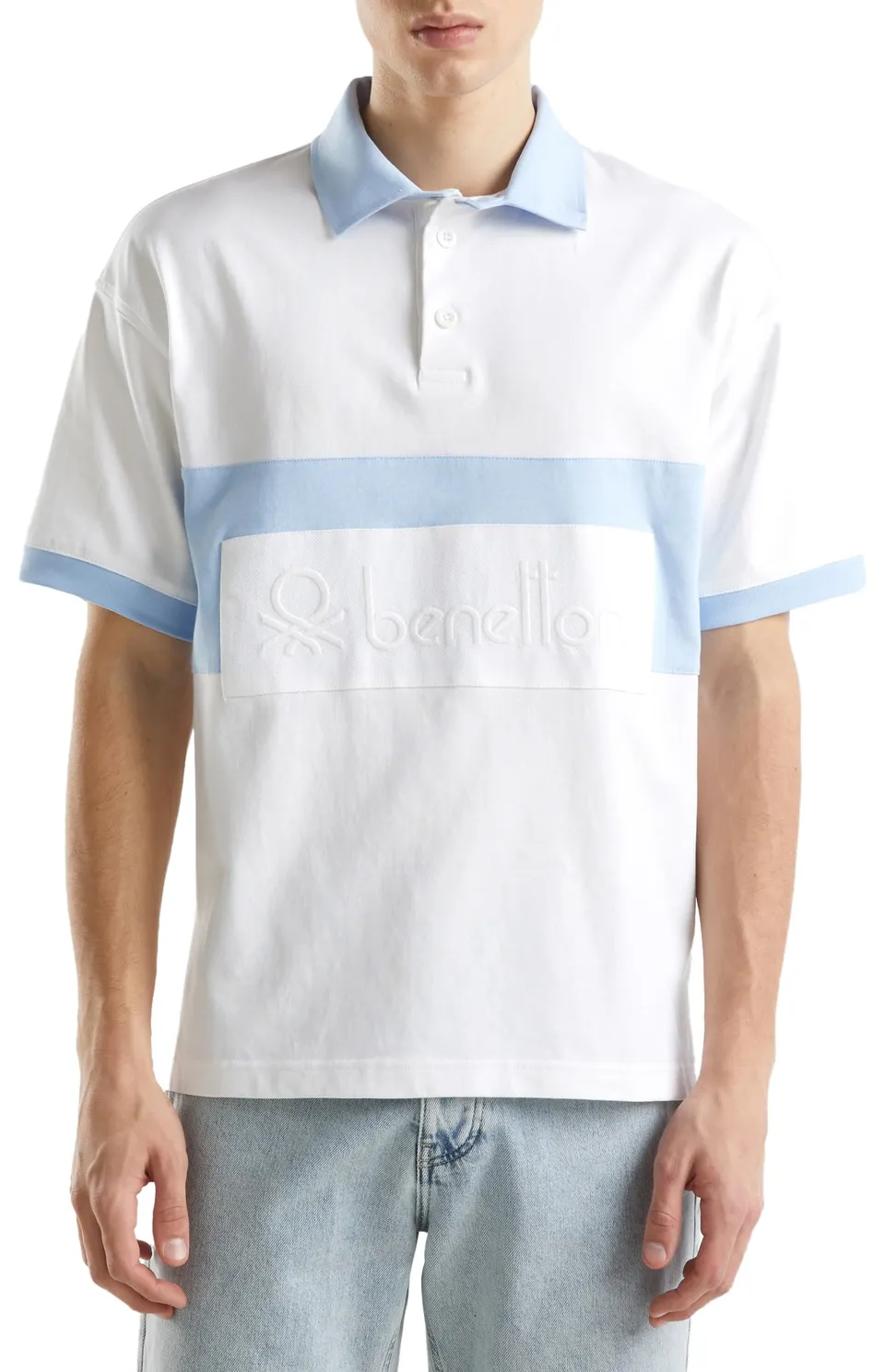 Benetton Polo Shirt uomo cotone taglia XS