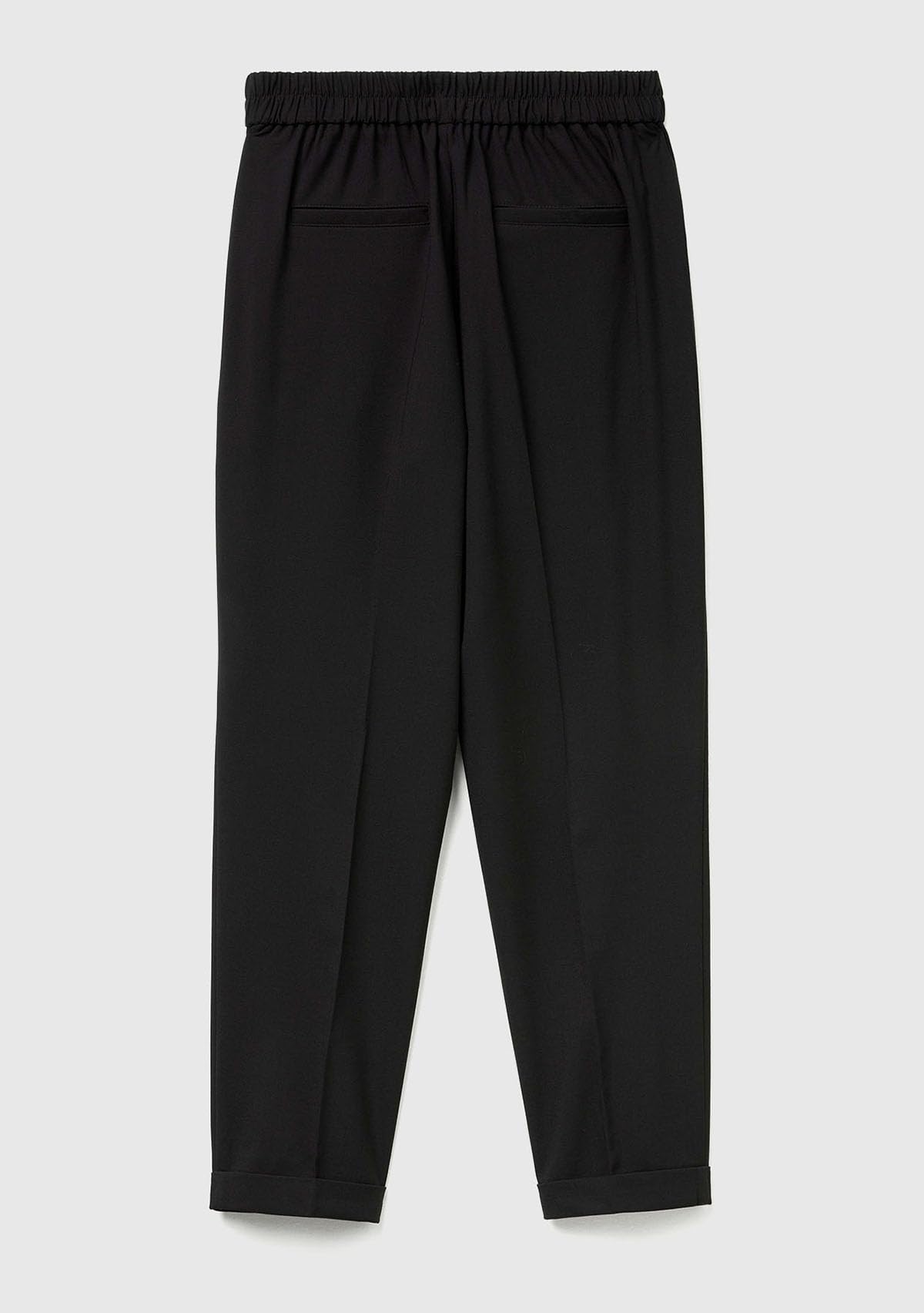 Benetton Pantaloni Sigaretta Donna Neri Malleolo