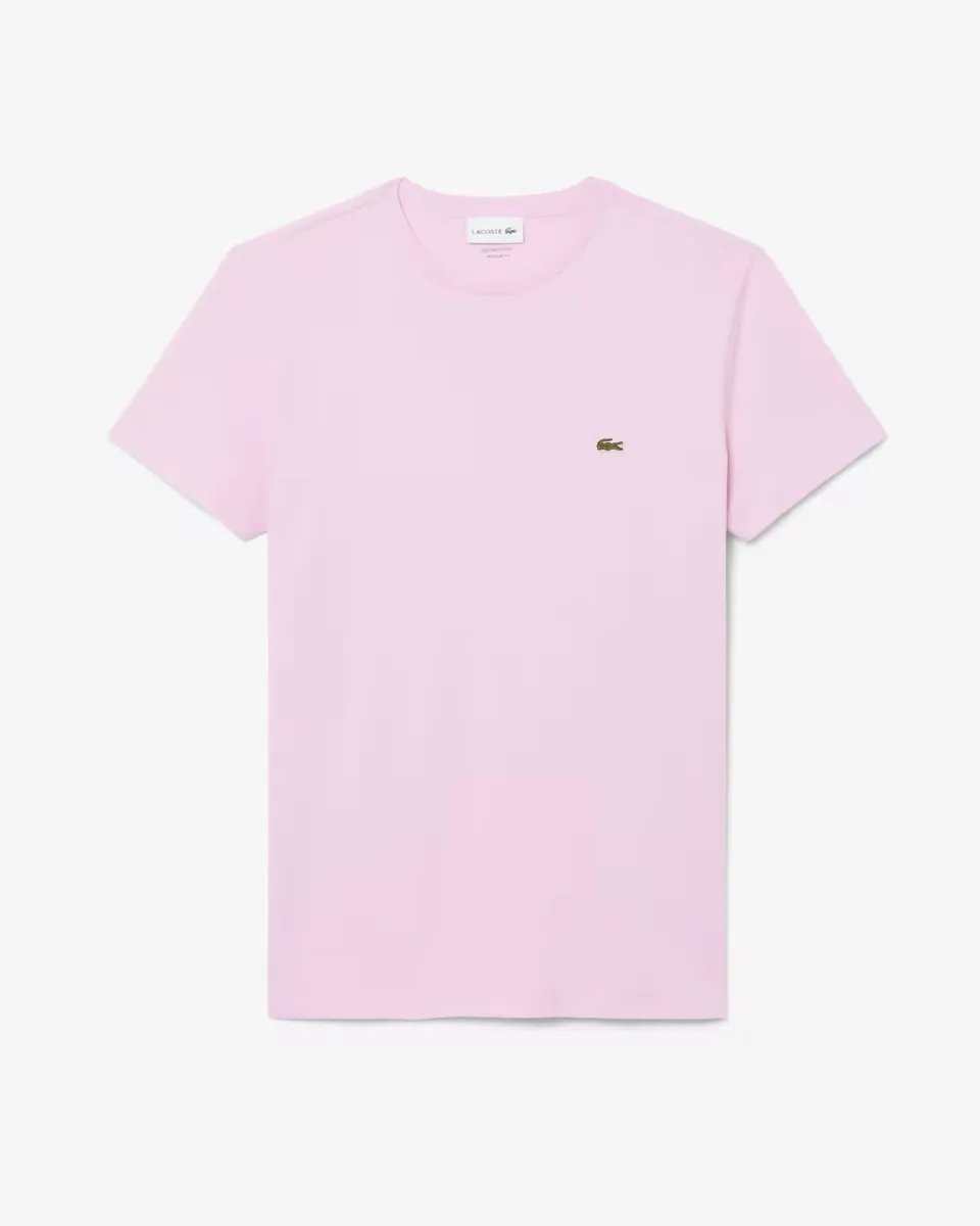 Lacoste TH6709 T-Shirt Uomo Rosa Cotone Pima