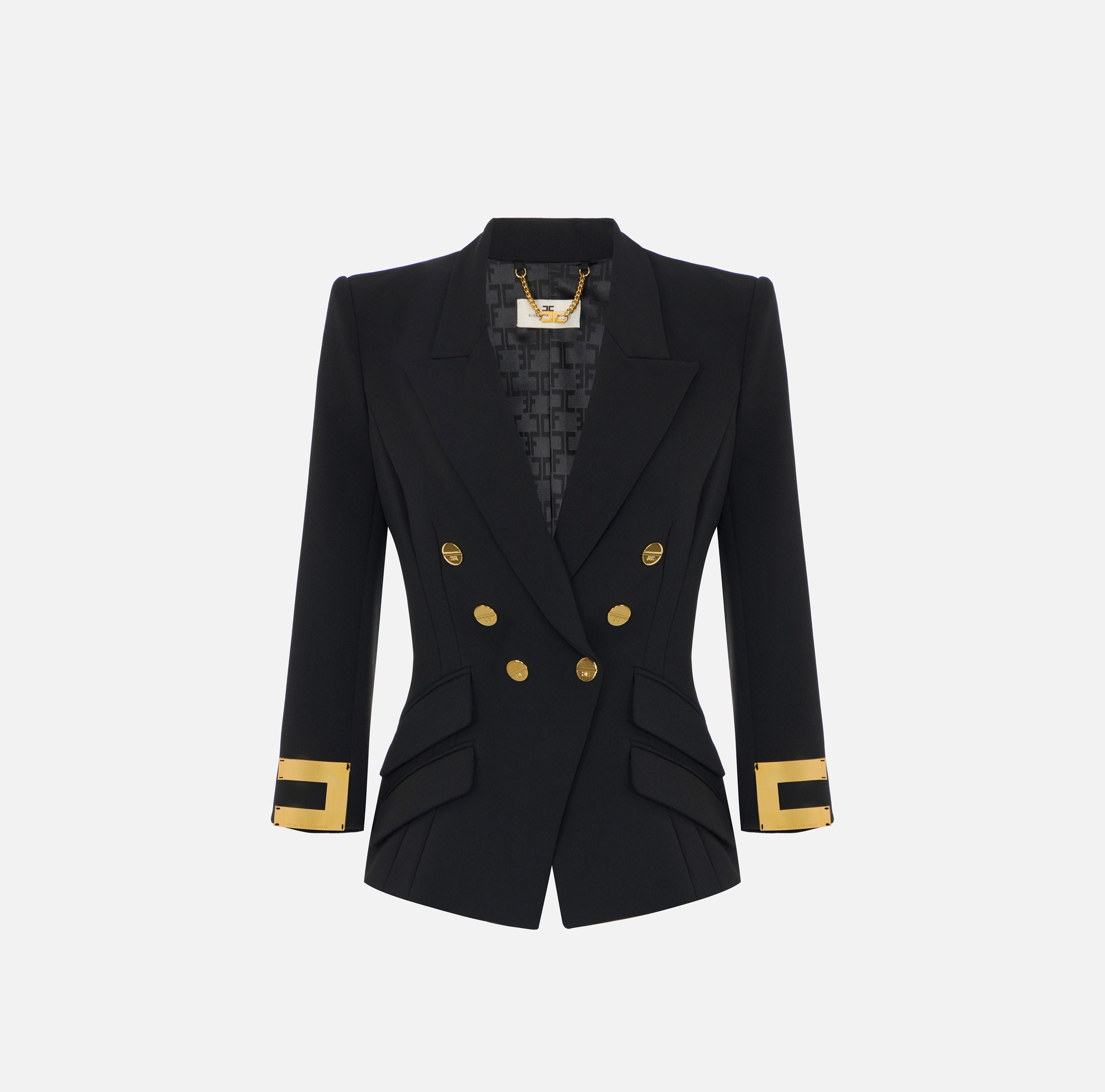 Elisabetta Franchi GI26866E2 giacca doppio crêpe nero