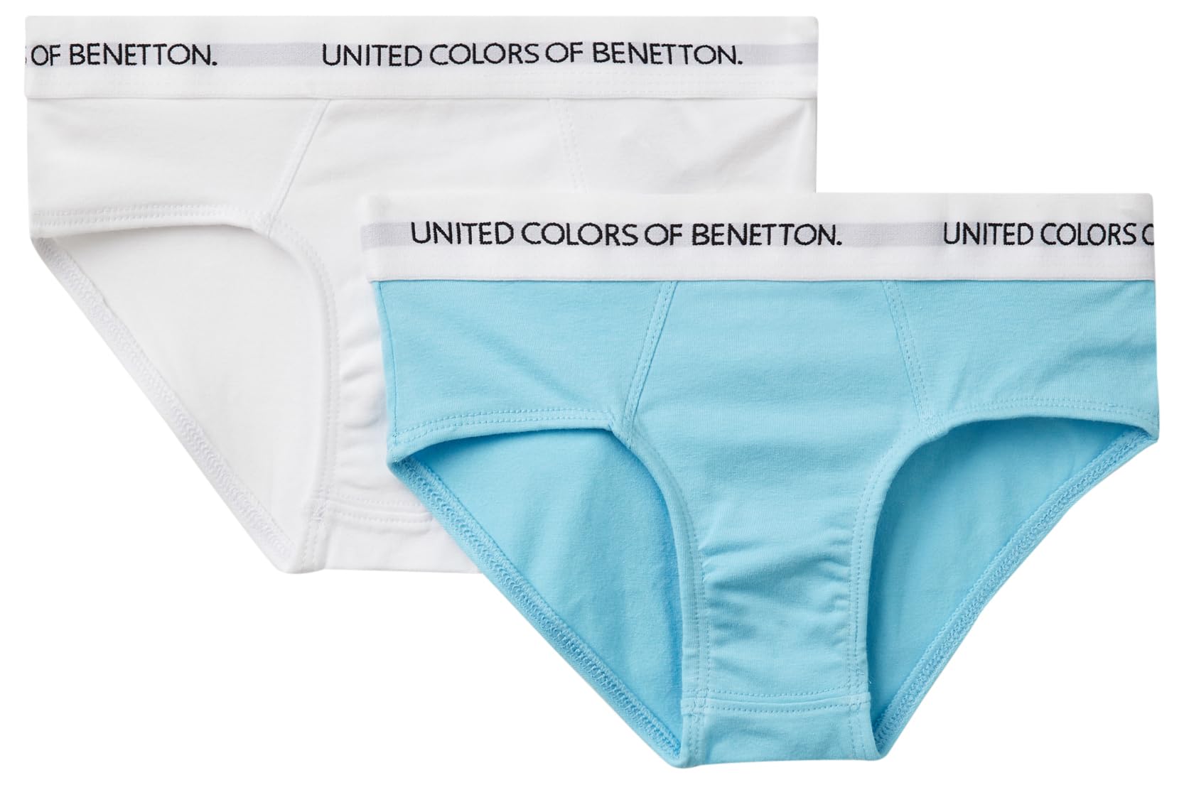Benetton Intimo 3op80s484 Set 2 Slip Bimbo Grigio
