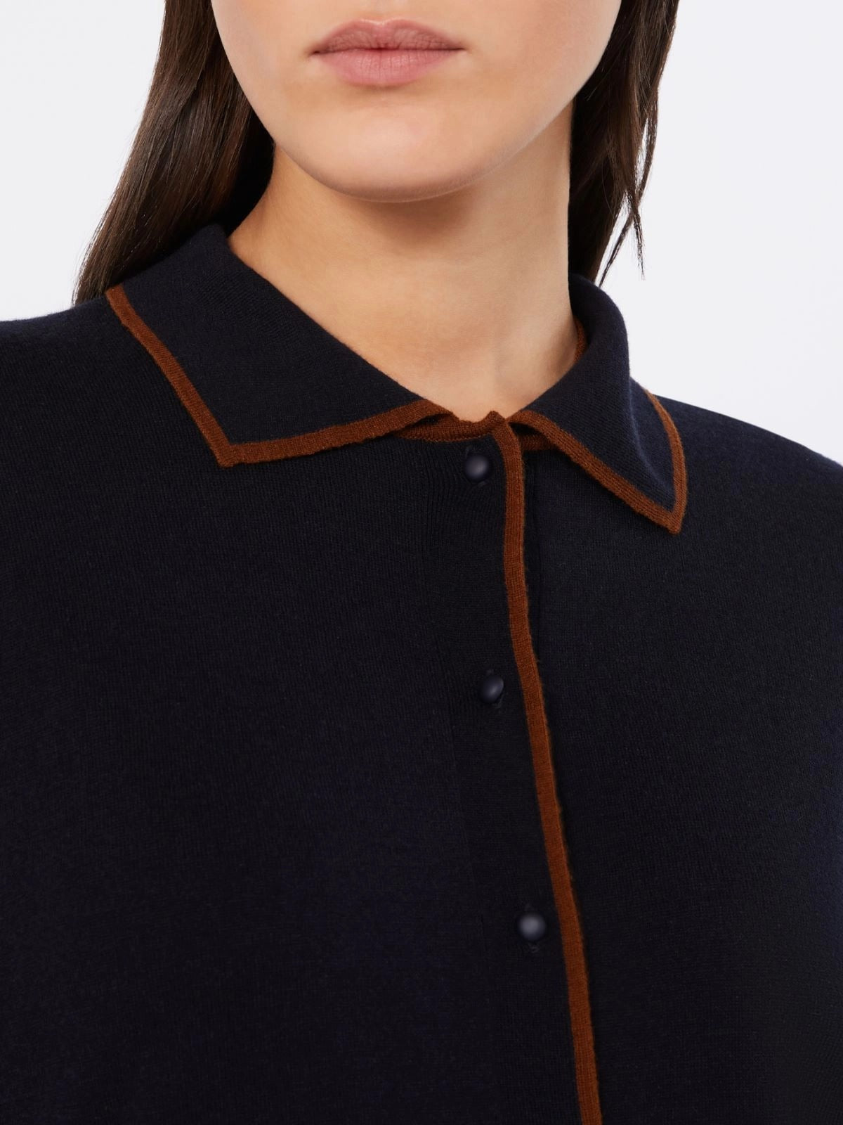 Max Mara Studio Targa Cardigan Blu Cuoio Taglia 40