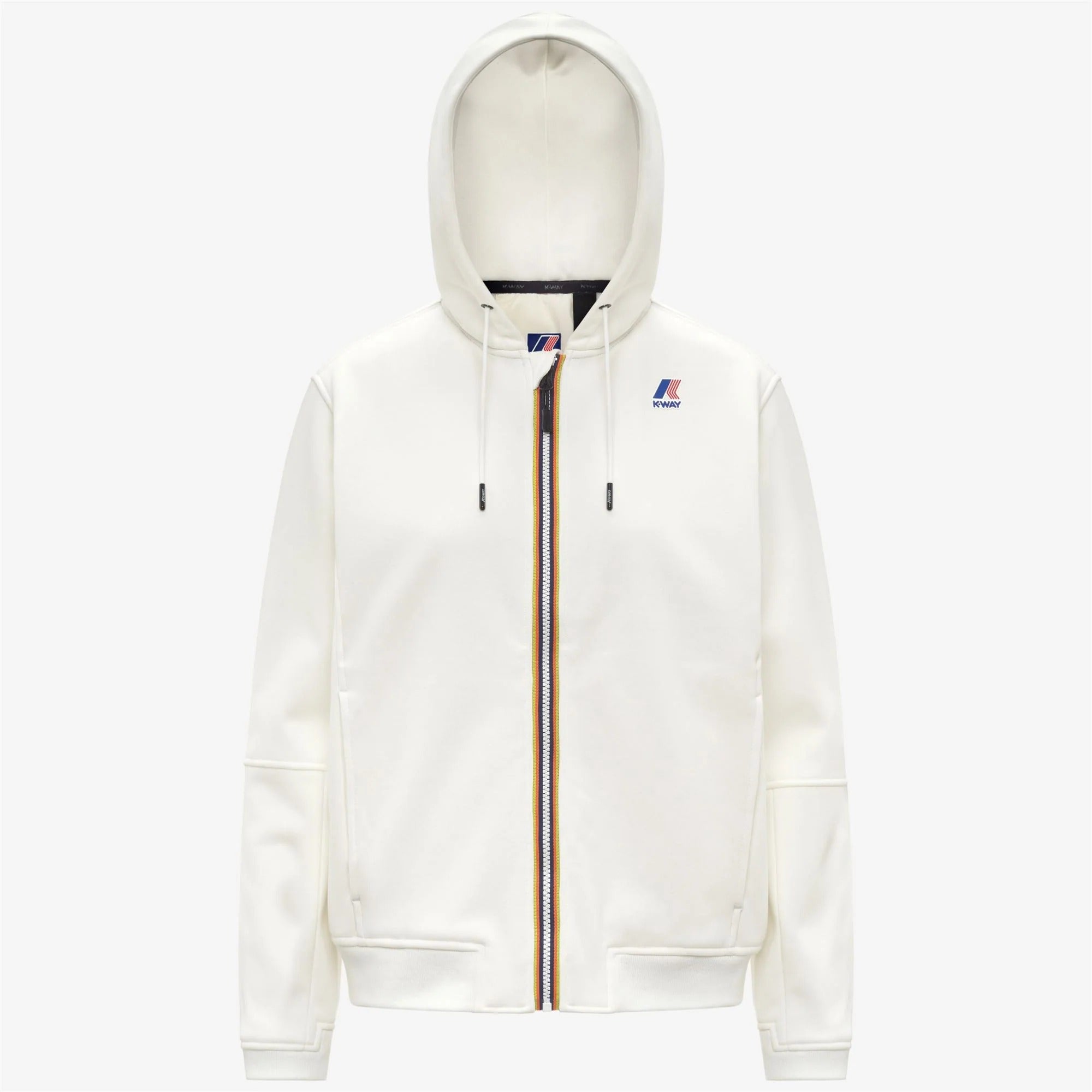 K-Way Prosper K4147LW felpa bianca zip cappuccio