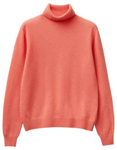 Benetton Maglieria Maglione Ciclista Lana Merino Blu