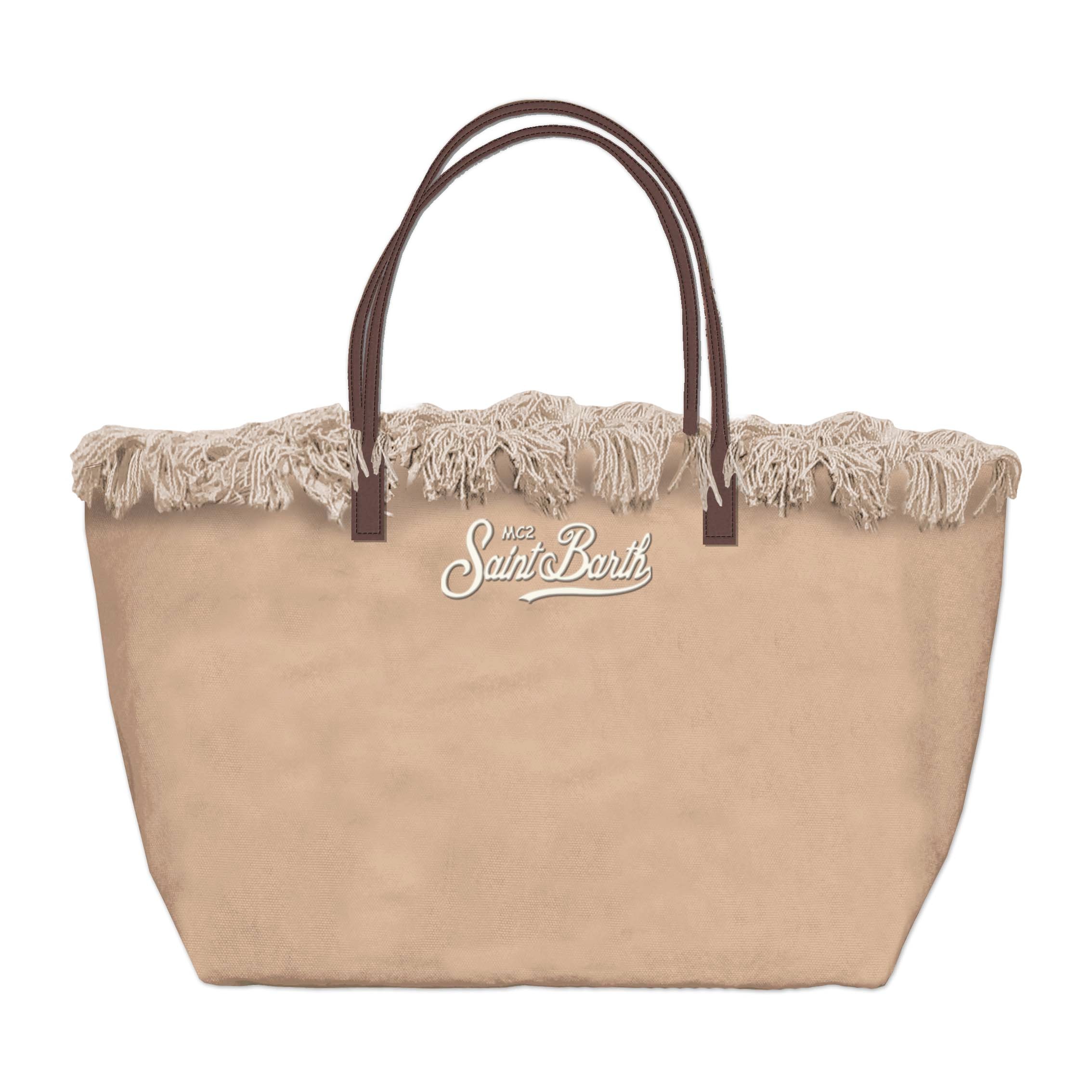 MC2 Saint Barth City Bag Fringe Mid Borsa Beige