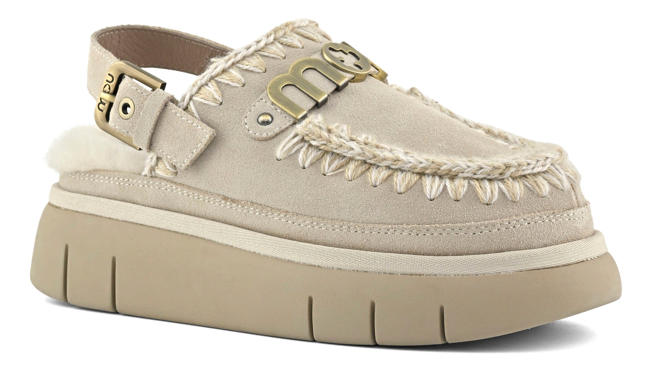 Mou Bounce Clog FW531026A sabot donna chalk camoscio