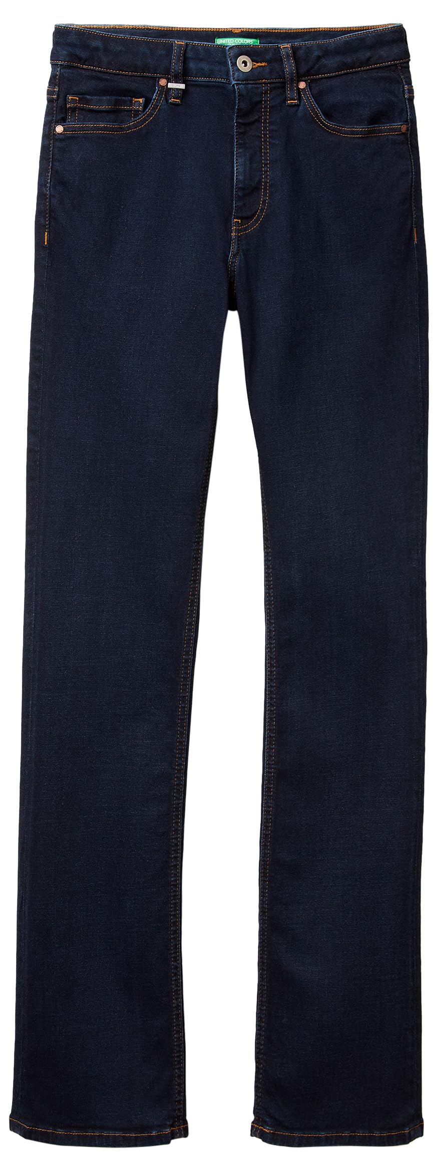 Benetton Pantaloni Denim Bootleg Donna Stretch 5 Tasche