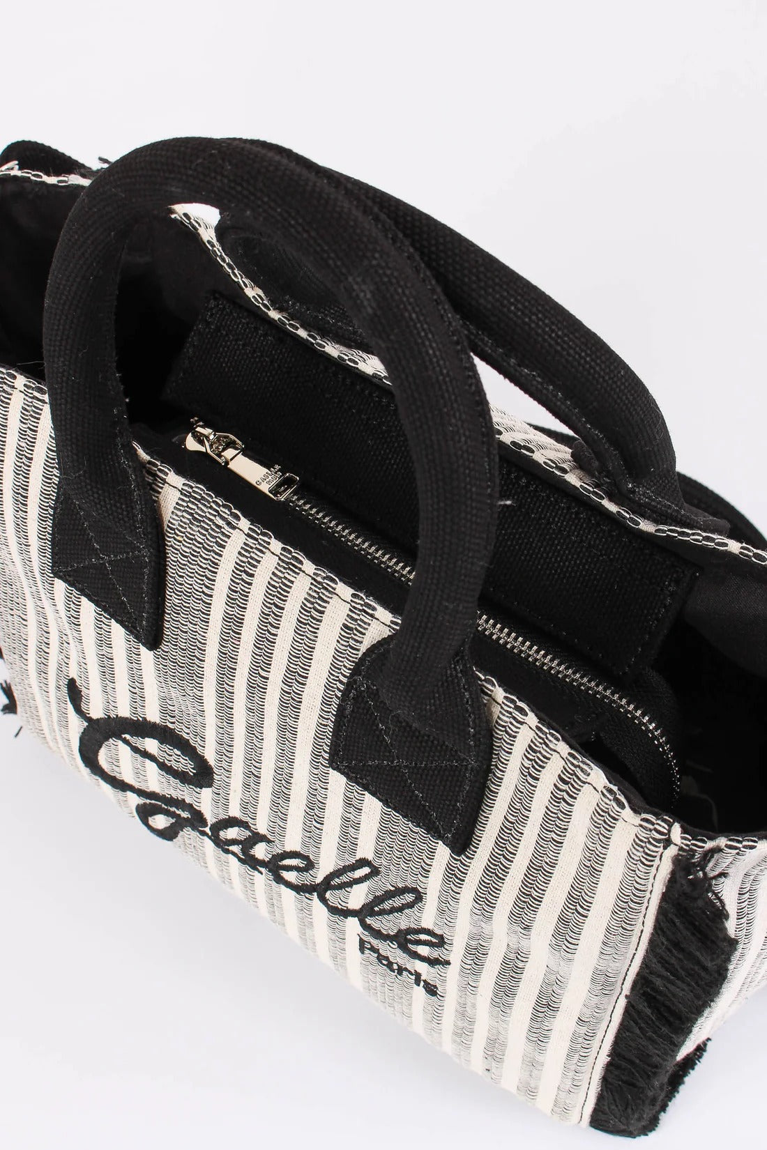 Gaelle Paris GAACW03191 shopper nero righe cotone