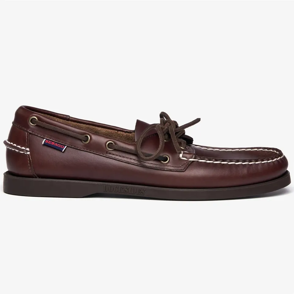 Sebago Portland Waxed 70000G mocassino uomo marrone pelle cerata