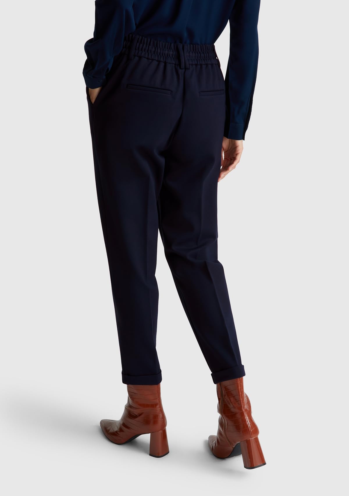 Benetton Pantaloni Donna jogger viscosa Blu Notte 016