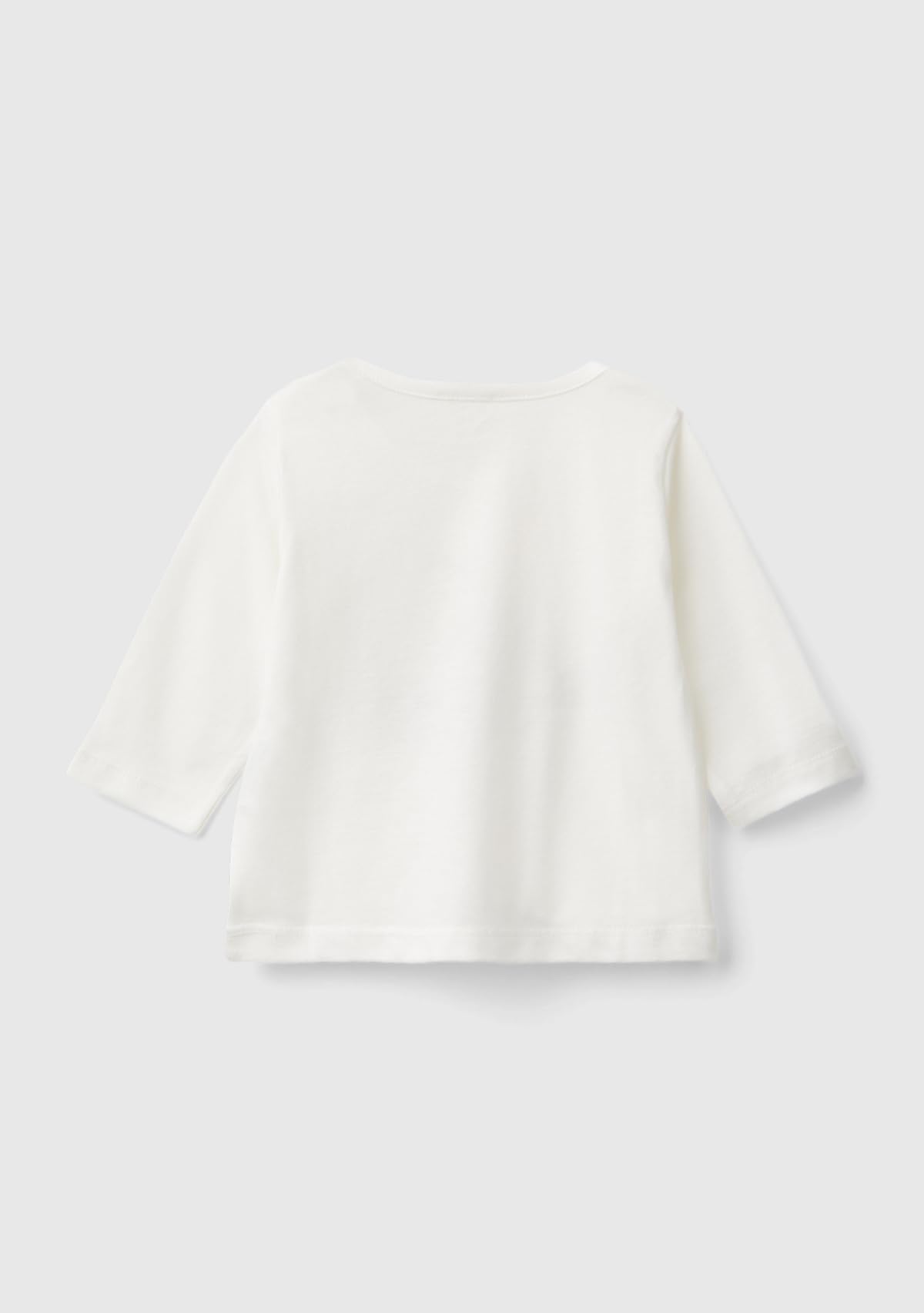 Benetton T-shirt bimbo manica lunga verde cotone