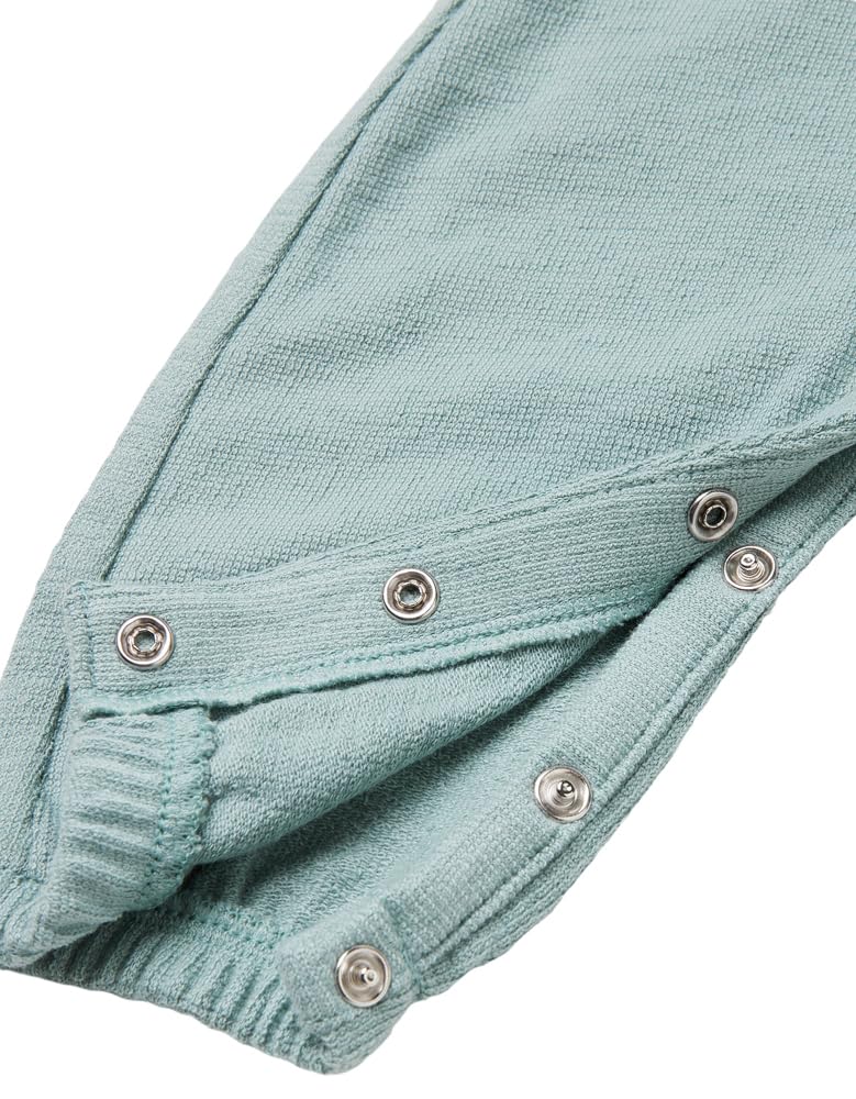 Benetton Bimbo Salopette Felpa Verde Bretelle Cotone Stretch