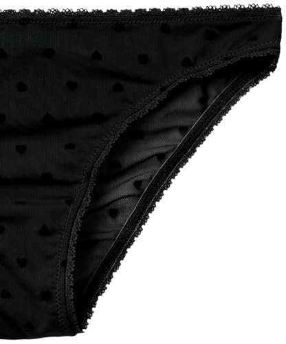 Benetton Intimo Slip Donna Nero XS in Rete Floccata