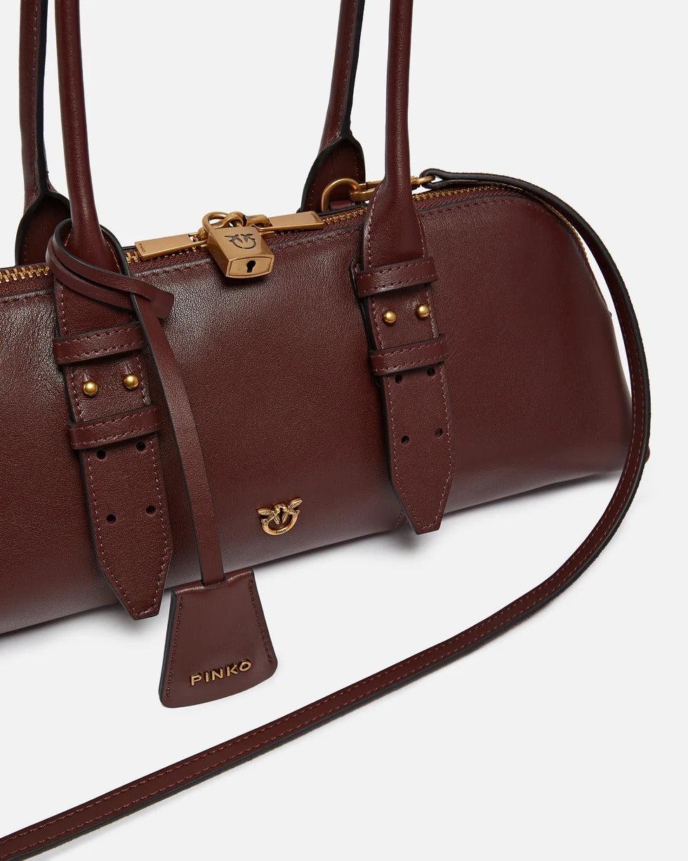 Pinko Escape 106169 A0QO bowling donna burgundy pelle