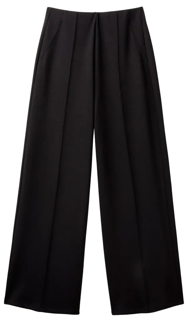 Benetton 38y6df017 Pantaloni Donna Grigio Interlock