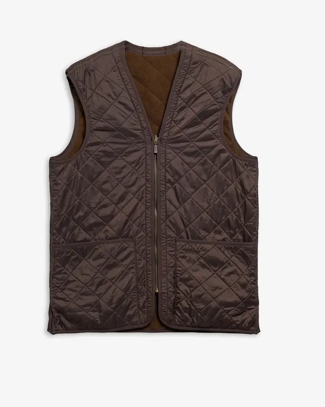 Barbour MLI0002 Polarquilt Gilet Uomo Brown Taglia L Pile