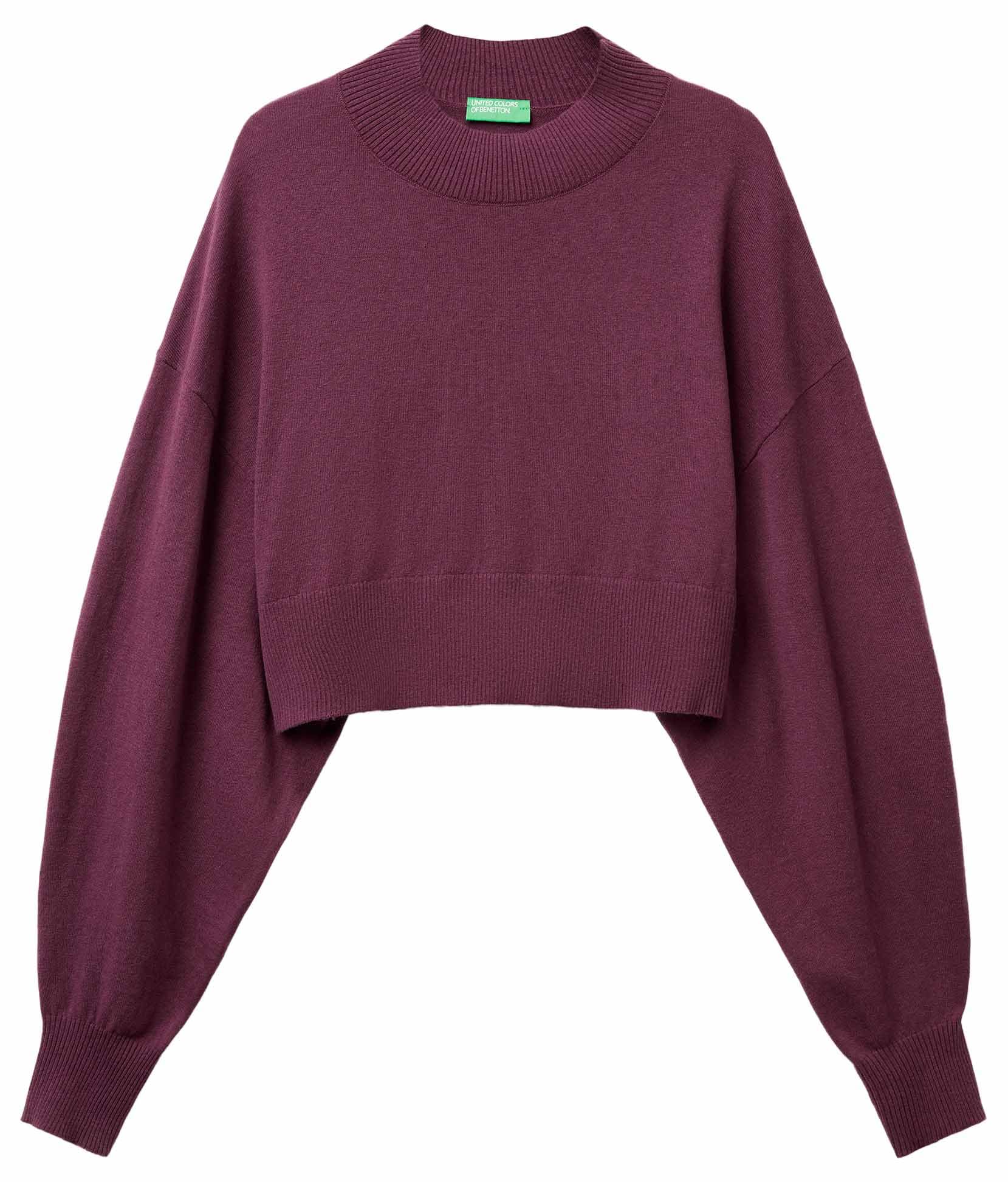 Benetton Maglieria 1y6sd2041 Maglia Lupetto Cropped