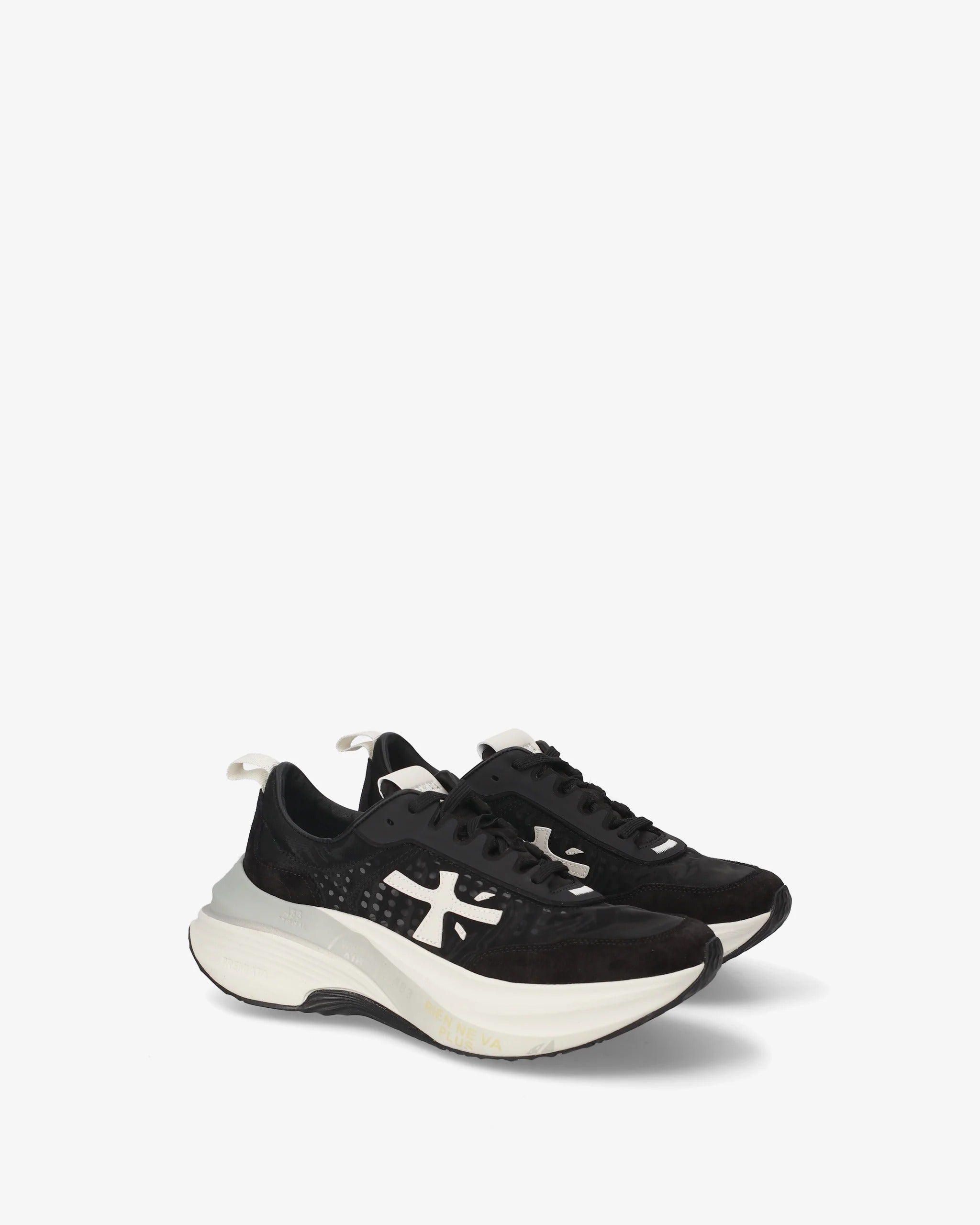 Premiata Hill 8241 sneakers donna nero suede 4,5 cm