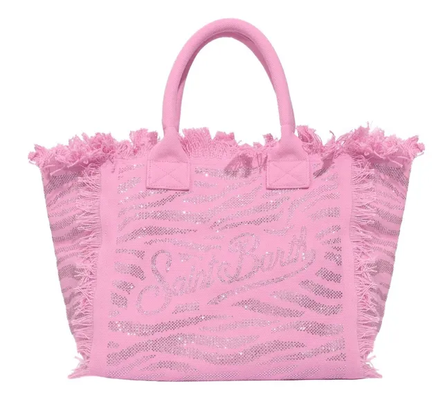 MC2 Saint Barth Vanity Borsa Zebra Rosa Strass Cotone