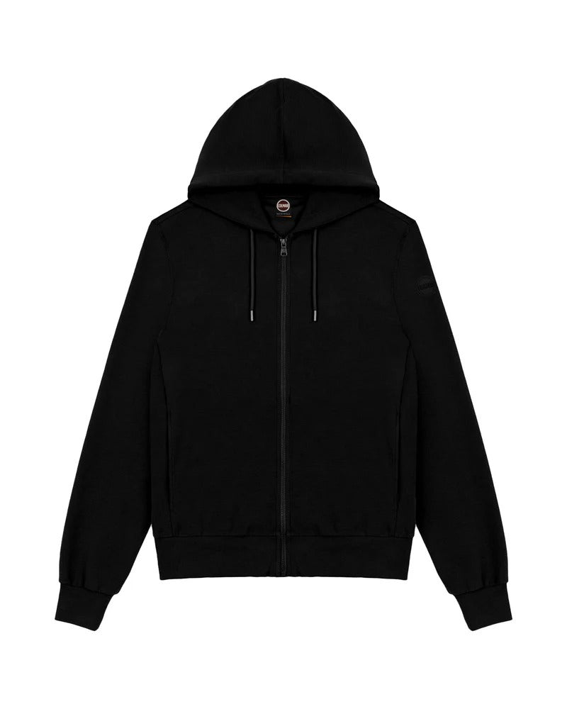Colmar 6154R felpa uomo nera zip cappuccio cotone