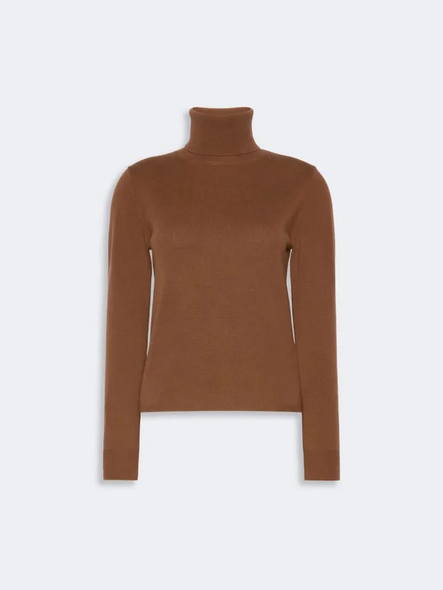 Max Mara Studio Educata Maglia Donna Cuoio Cashmere