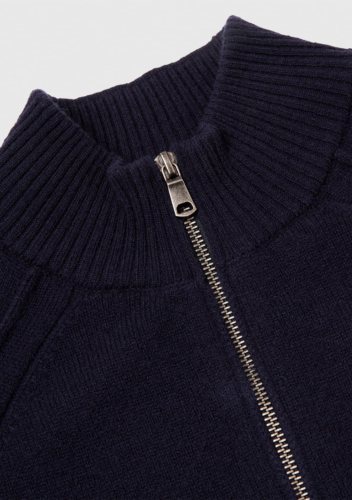 Benetton Maglieria 1006u202b Maglione Blu raglan con zip