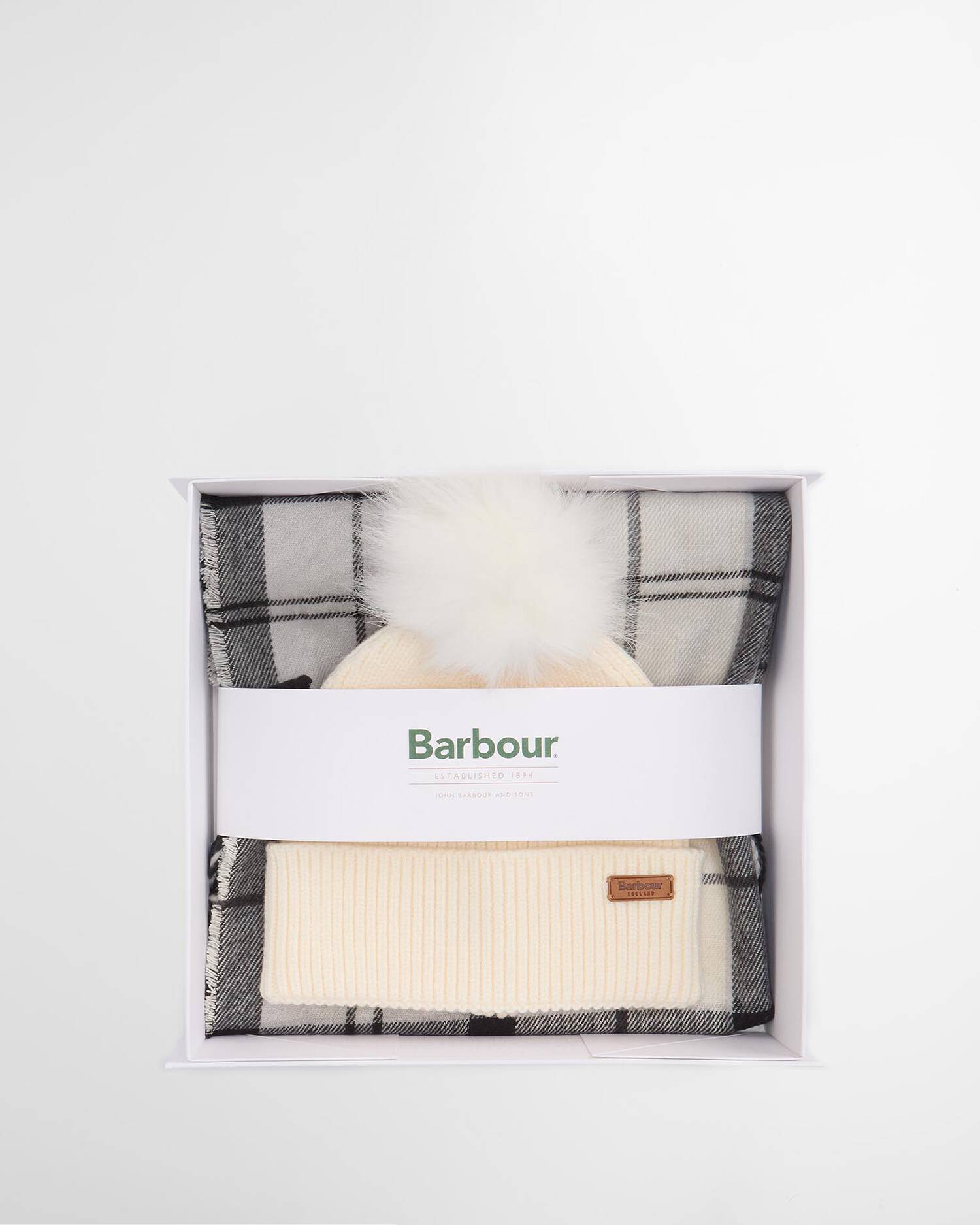 Barbour LGS0054 Set Donna Berretto Dover Sciarpa Tartan