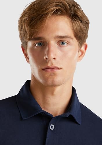 Benetton Polo Rugby Manica Lunga Uomo Ricamo